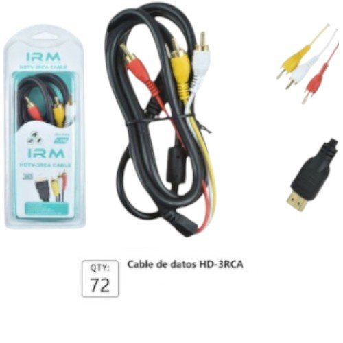 Cable adaptador de HD (HDMI) a 3RCA por mayor - Electrónica por mayor