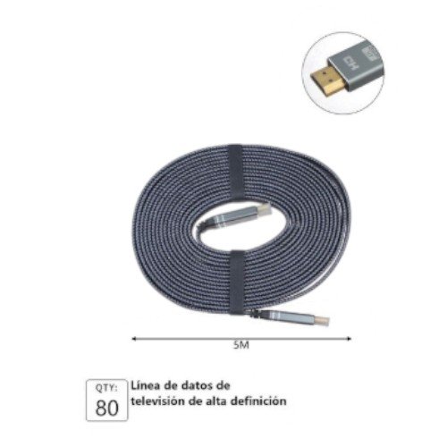 Cable plano de alta definición (HDTV) 5M por mayor - Electrónica por mayor