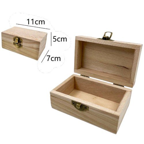 Caja Rectangular de Madera Paulownia con Cierre Frontal por mayor - Hogar por mayor