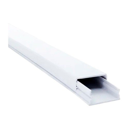 Canaleta PVC De 20 Mm X 10 Mm X 2 Metros Blanca. por mayor - Electrónica por mayor