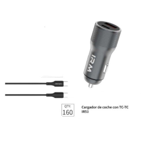 Cargador de coche IR51 TC-TC por mayor - Electrónica por mayor