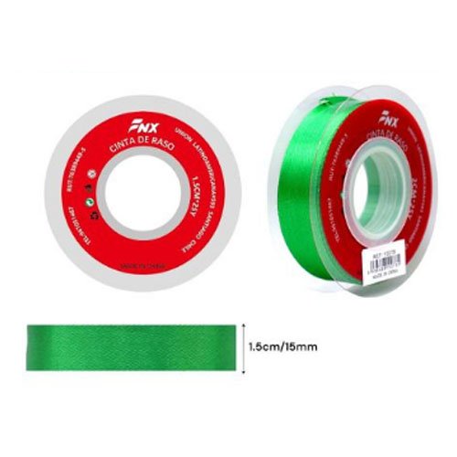 CINTA DE RASO VERDE por mayor - Cotillon por mayor