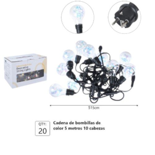 Guirnalda Eléctrica de Bombillas de Colores por mayor - Electrónica por mayor