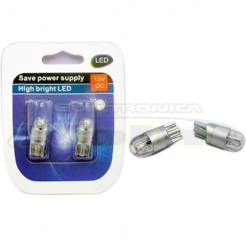 LED PARA AUTO, COLA DE PESCADO 2 LED 3030 EXPANSIVO, PUNTO DE LUZ COLOR AZUL por mayor - Electrónica por mayor