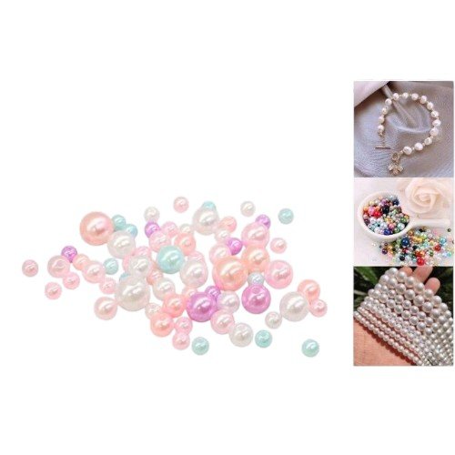 Perlas Plásticas en Tonos Pastel de Tamaños Surtidos por mayor - Belleza por mayor