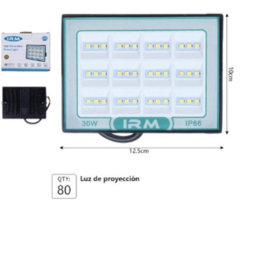Proyector de Luz LED de 30 W (Modelo DOB-30W) con Grado de Protección IP66 por mayor - Electrónica por mayor