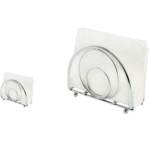 Servilletero Metálico de Mesa con Diseño Media Luna y Soporte de Esferas 12.5cm por mayor - Hogar por mayor