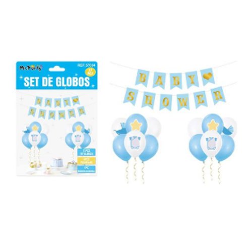 SET GLOBO BABY SHOWER por mayor - Cotillon por mayor