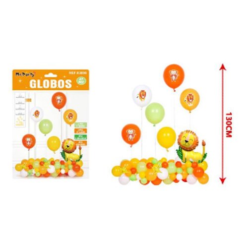 SET GLOBOS ZOOLOGICO por mayor - Cotillon por mayor